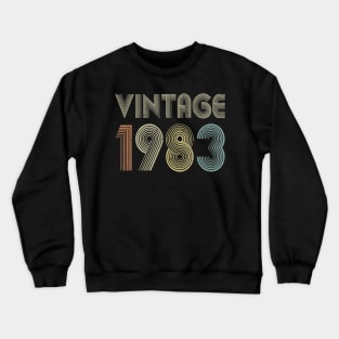 37th Birthday Gift Vintage 1983 Classic Men Women 37 Years Crewneck Sweatshirt